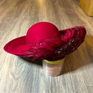 Mr HI's Collection Red Church Hat - Red - One Size